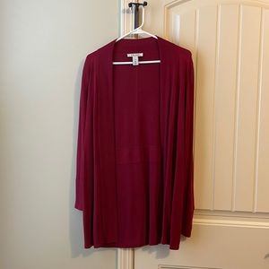 White House Black Market Sweater cardigan in Medium Red